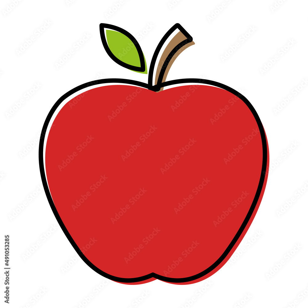 Apple icon, healthy raw symbol, foot sweet fruit, vector illustration design, eco diet