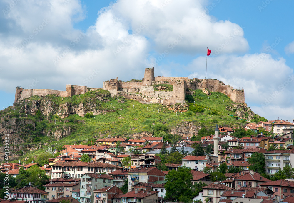 Historical Kastamonu castle and city view