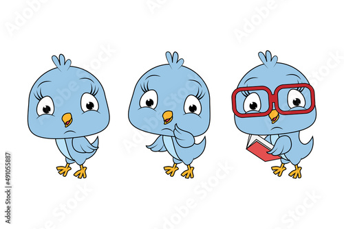 cute bird cartoon illustration graphic