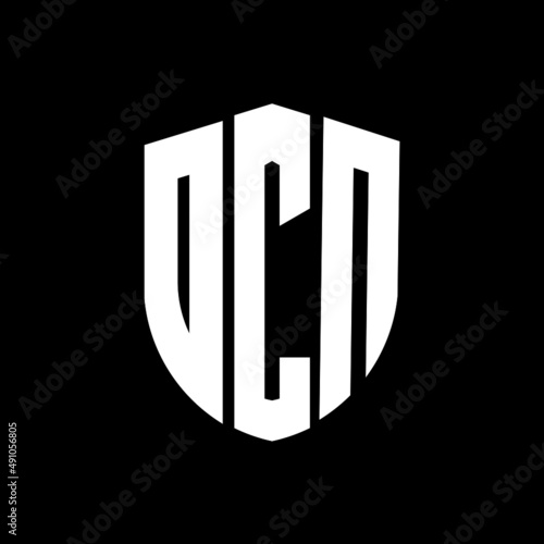 DCN letter logo design. DCN modern letter logo with black background. DCN creative  letter logo. simple and modern letter logo. vector logo modern alphabet font overlap style. Initial letters DCN  photo