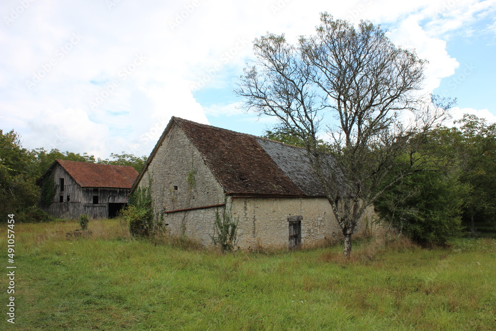 Derelict abandoned old building in rural France. Derelict abandoned old building in rural France.