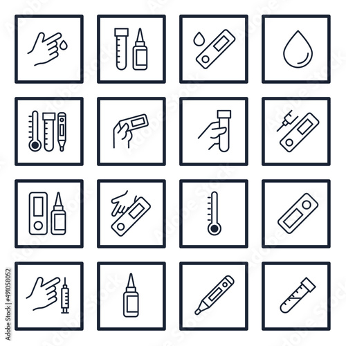 set of Antibody Test Kit elements symbol template for graphic and web design collection logo vector illustration