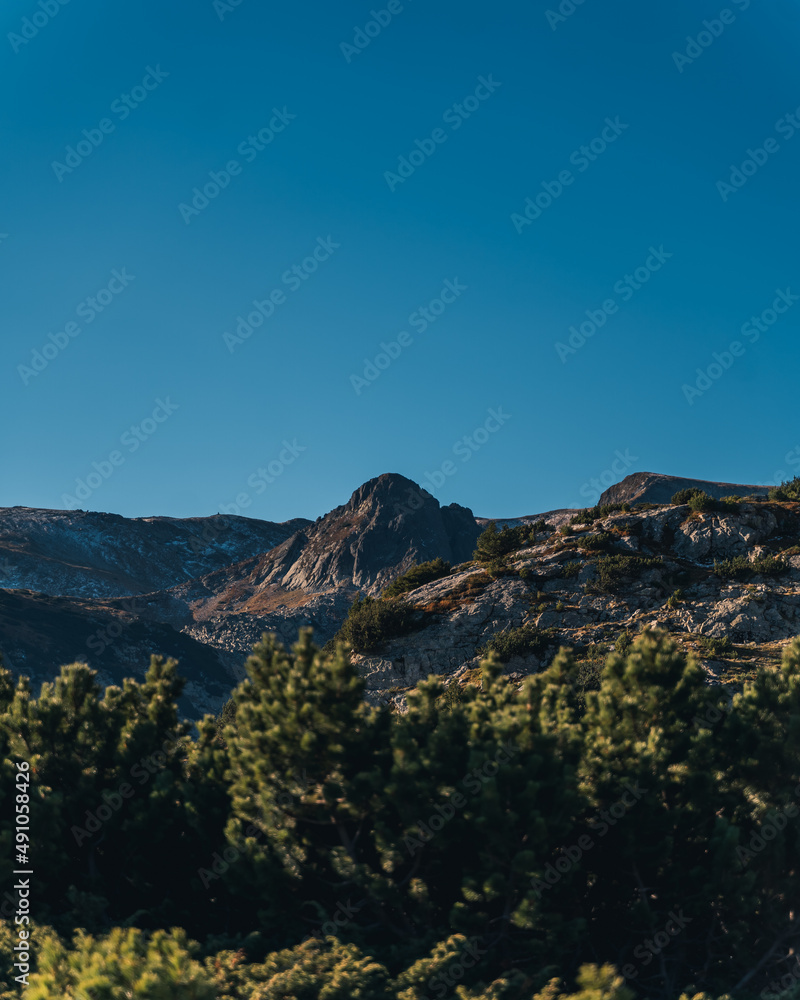 Sunrise aerial view of seven rila lakes in Bulgaria Sunrise aerial view of seven rila lakes in Bulgaria