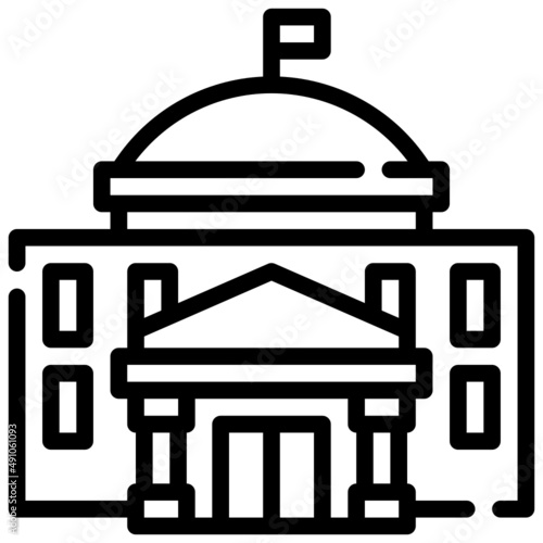 EMBASSY line icon,linear,outline,graphic,illustration