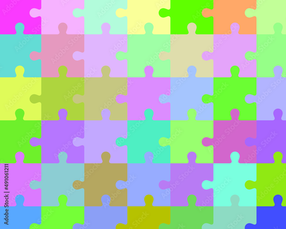Vector illustration with pattern formed by puzzle pieces Vector illustration with pattern formed by puzzle pieces