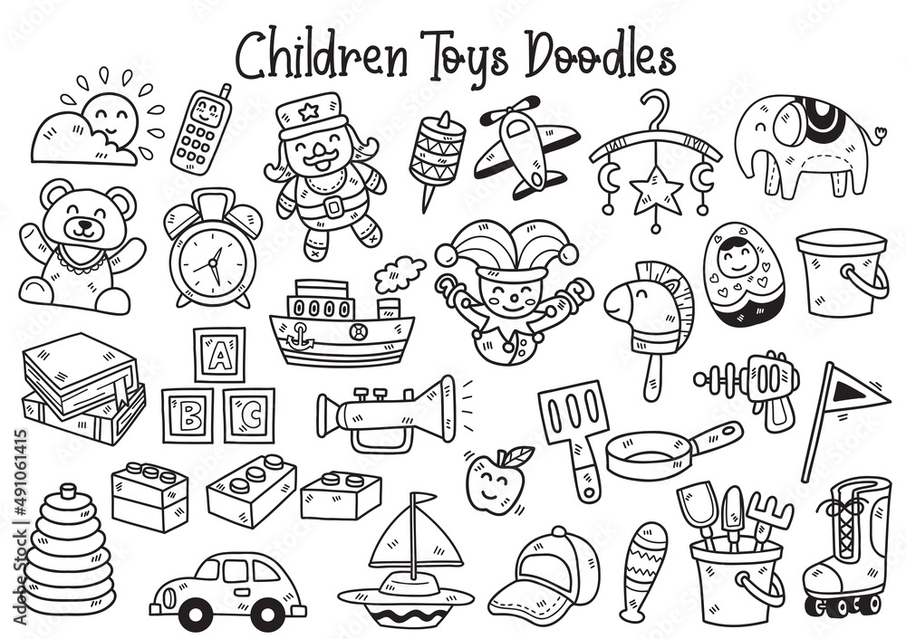 kid toys illustration Vector for banner