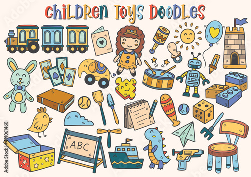 kid toys illustration Vector for banner