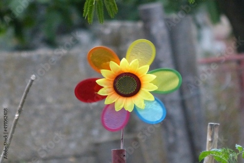 very beautifully colored artificial flower