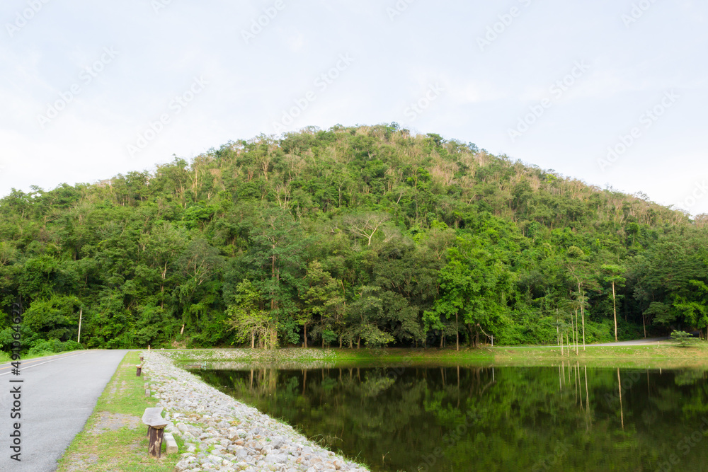 Khao Ruak Reservoir at Namtok Samlan National Park in Saraburi Thailand is a reservoir that tourists come to relax or camping during the holidays Khao Ruak Reservoir at Namtok Samlan National Park in Saraburi Thailand is a reservoir that tourists come to relax or camping during the holidays