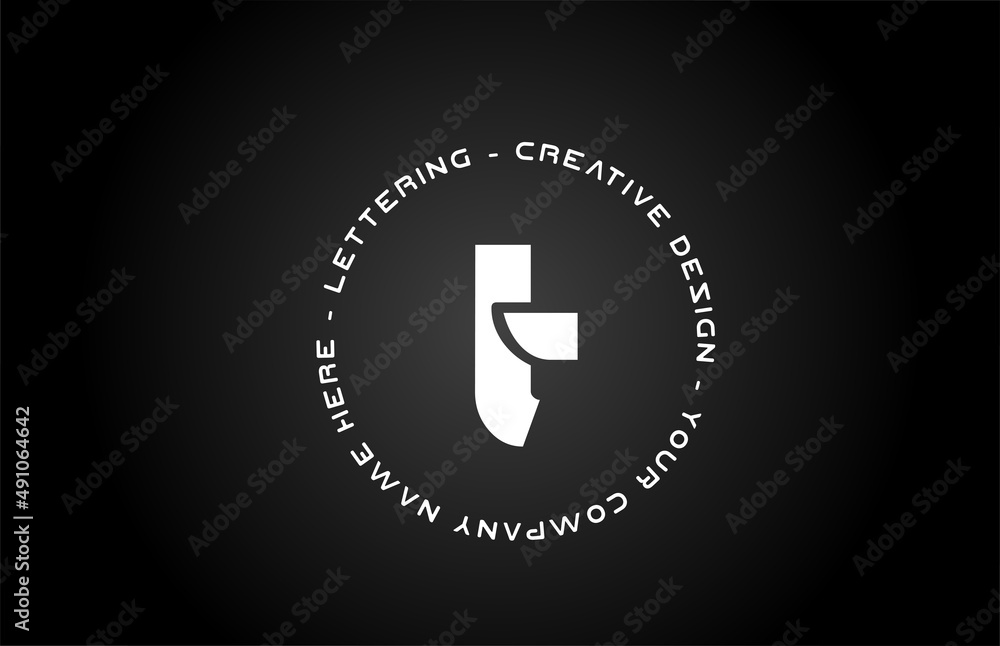 Circle T black and white alphabet letter logo icon design. Creative template for business and company Circle T black and white alphabet letter logo icon design. Creative template for business and company