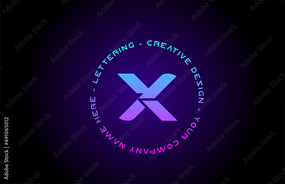 X text alphabet letter icon logo design. Creative template for business and company with circle X text alphabet letter icon logo design. Creative template for business and company with circle