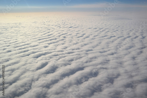 A wave of clouds seen from a high place.