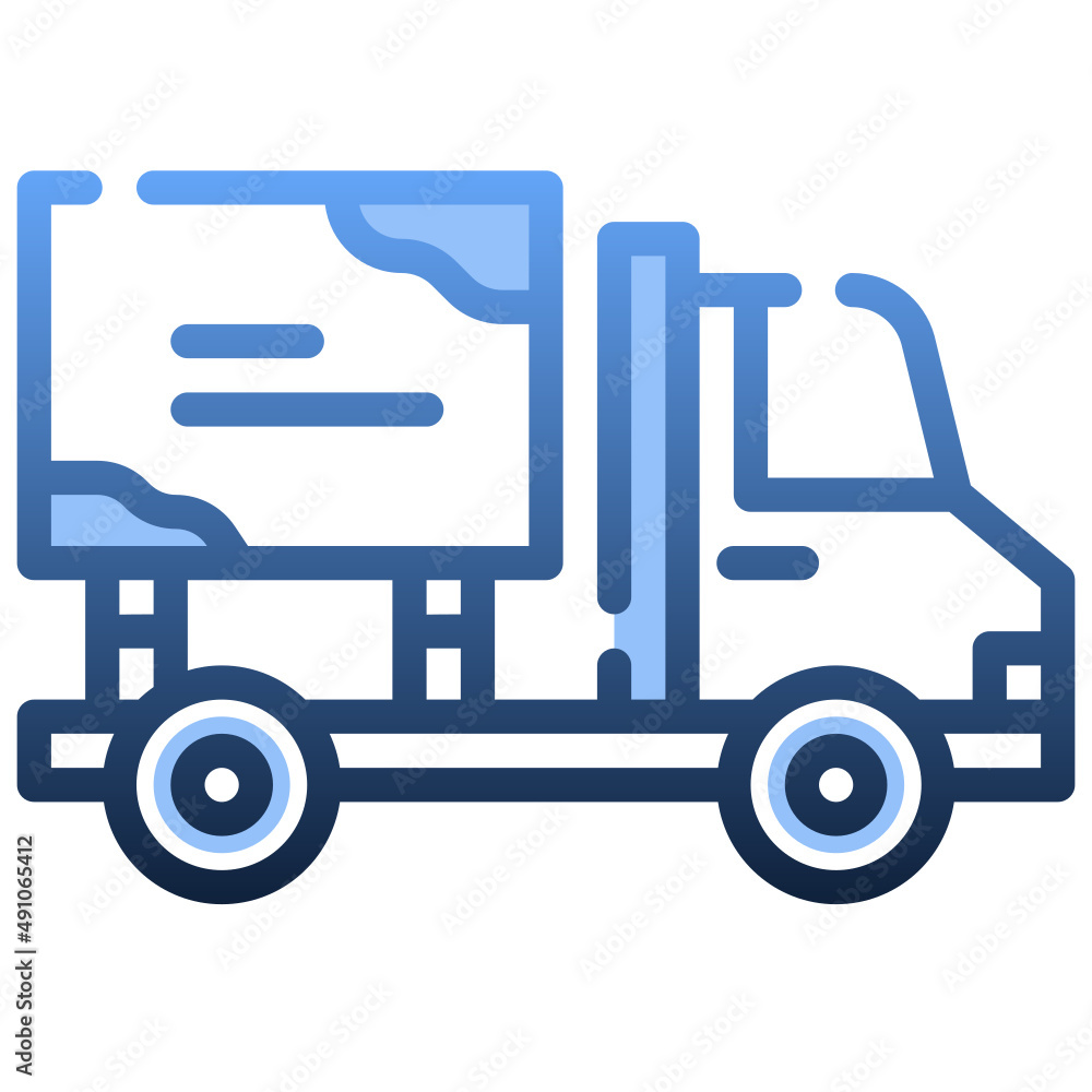 MOVING TURCK Gradient icon,linear,outline,graphic,illustration