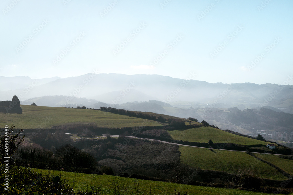 Obraz premium niebla en montaña
