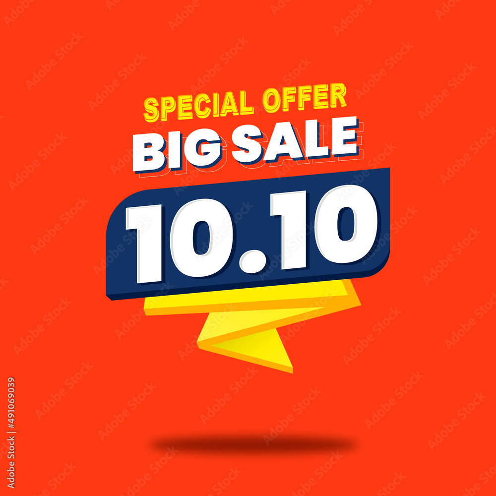 Flash Sale 10.10 Promotional 3d Banner Design, Orange, Template, Advertisement, Promotion Flash Sale 10.10 Promotional 3d Banner Design, Orange, Template, Advertisement, Promotion