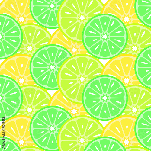seamless orange slices pattern 