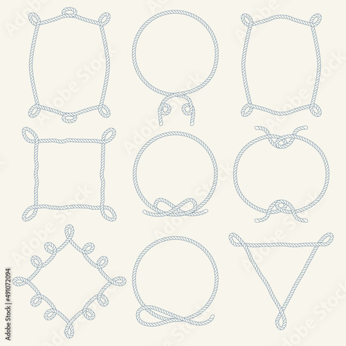 Nautical Rope Borders Set