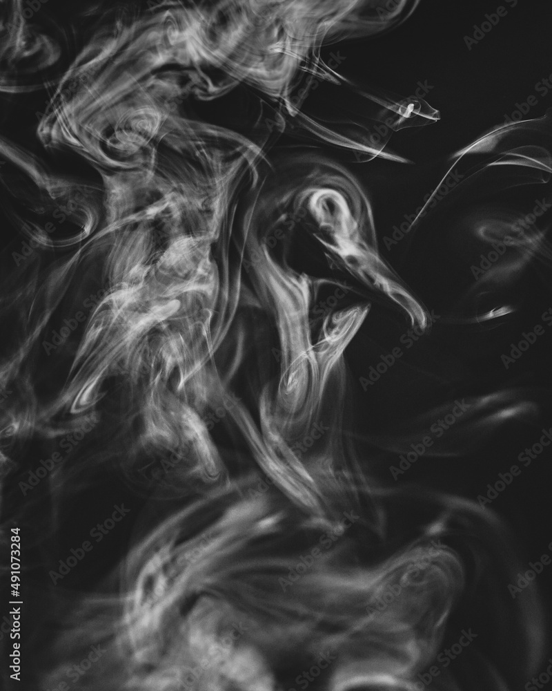 The image of a monster with smoke scary face The image of a monster with smoke scary face