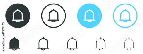 notification bell icon. alarm ring symbol	
