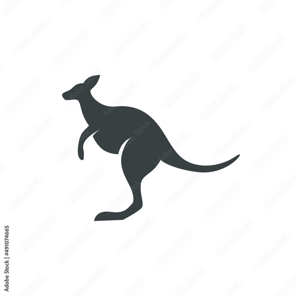 black kangaroo vector illustration