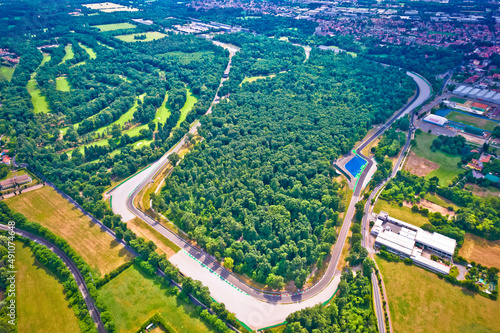 Monza race circut aerial view near Milano photo