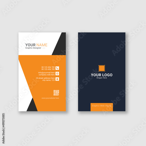 Modern business card template design vector