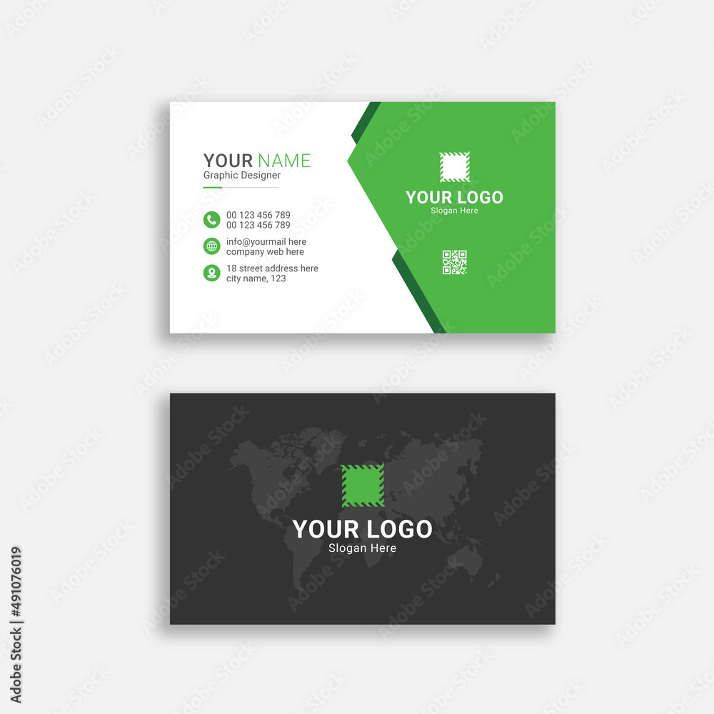 Modern business card template design vector Modern business card template design vector