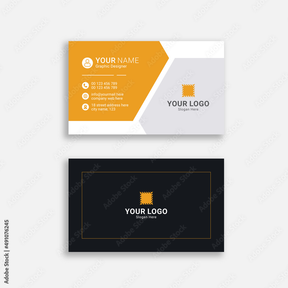 Modern business card template design vector Modern business card template design vector