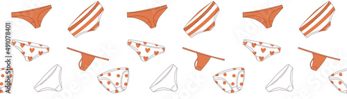 Women underwear lingerie panties seamless pattern background
