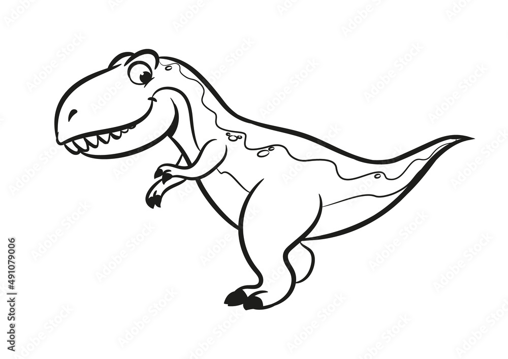 tyrannosaurus rex dinosaur for coloring book