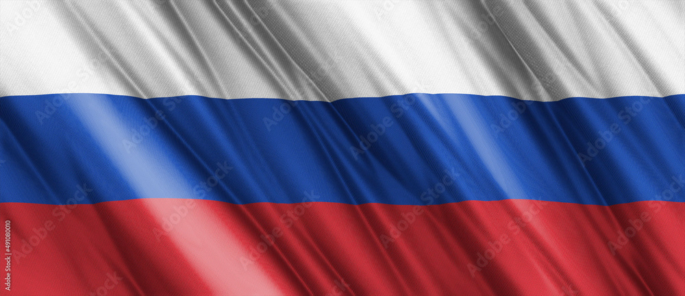 Russia flag flag waving Russia national flag waving in the wind close up Russia flag flag waving Russia national flag waving in the wind close up