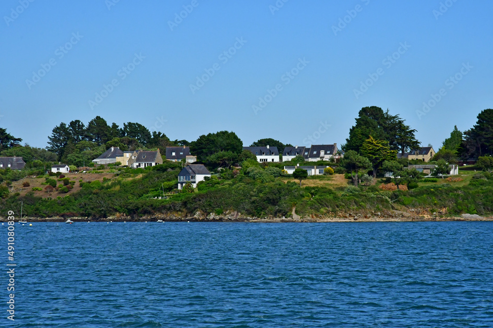 Ile aux Moines, France - june 6 2021 : Morbihan gulf