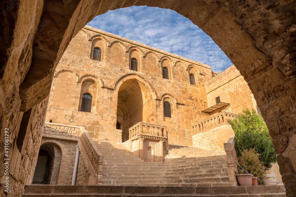 Entrance to the Mor Hananyo Monastery in Mardin, Eastern Turkey