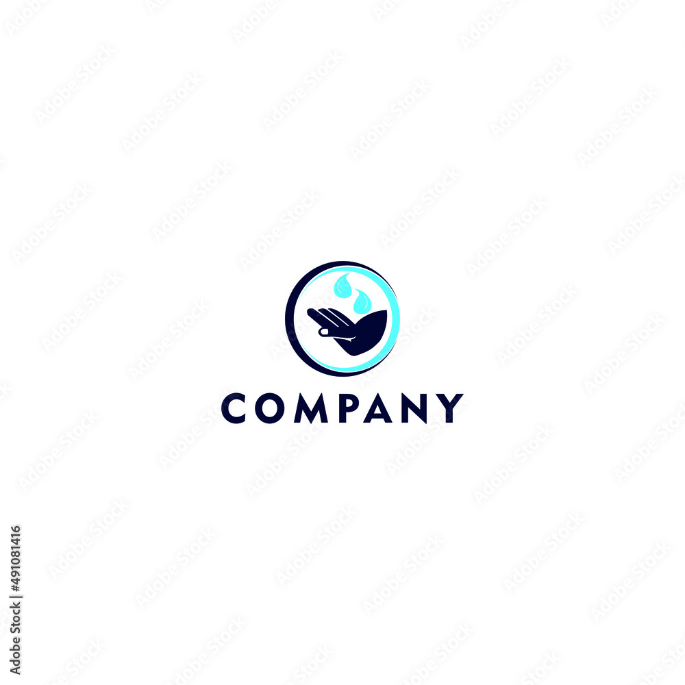 Hand care logo template vector design Hand care logo template vector design