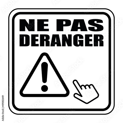 Logo ne pas déranger.