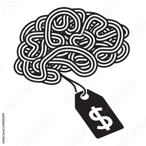 brain for sale  with price tag attached