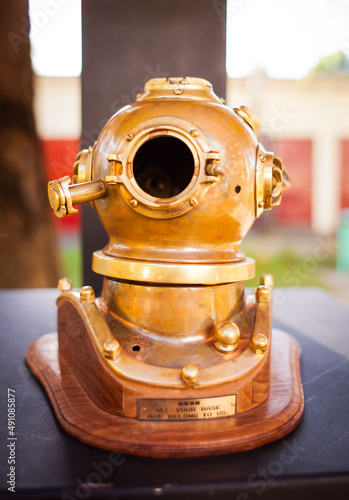 prize in the form of a diver's helmet