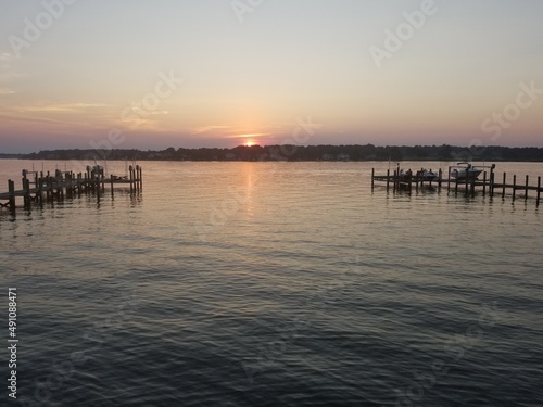 sunset at the pier