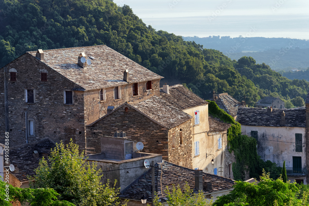 Sant'Andréa-di-Cotone village in Corsica island
