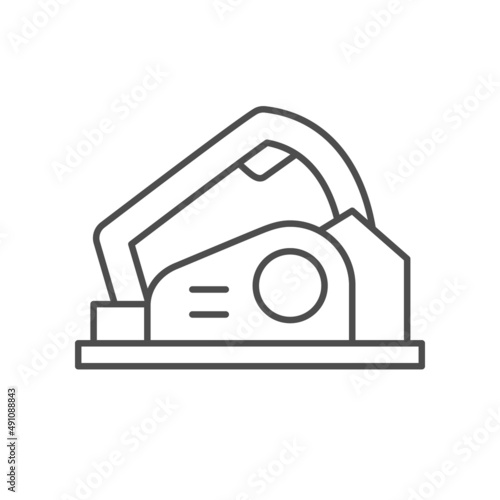 Planer tool line outline icon