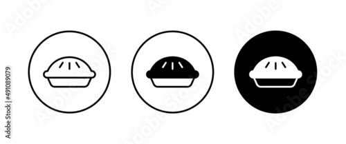 pie icon button, vector, sign, symbol, logo, illustration, editable stroke, flat design style isolated on white food icons