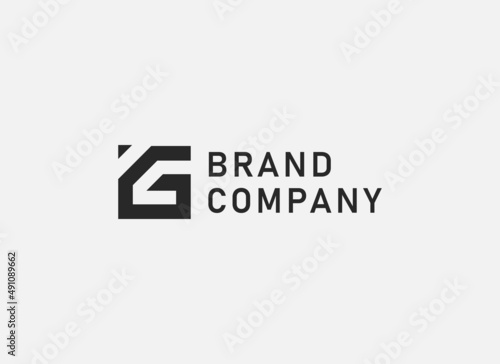 Abstract Initial Letter G Logo. Geometric Line Shapes Letter G Isolated on White Background. Suitable For Business and Branding Logos. Flat Design Vector Template Elements