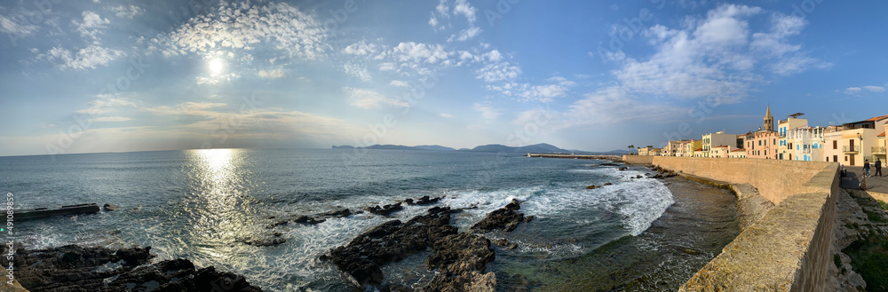 Seafront bastions in Alghero, Sardinia, Italy Seafront bastions in Alghero, Sardinia, Italy