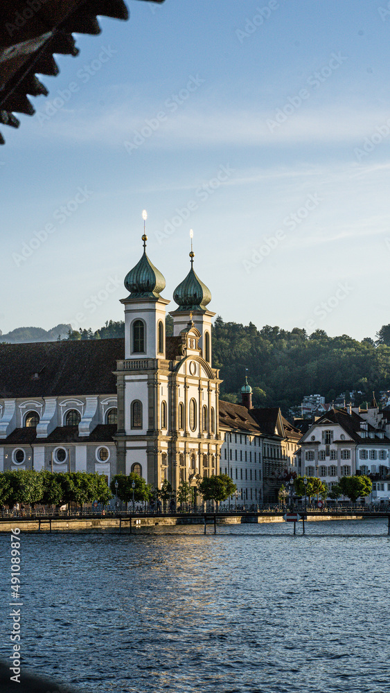 Obraz premium church on the river