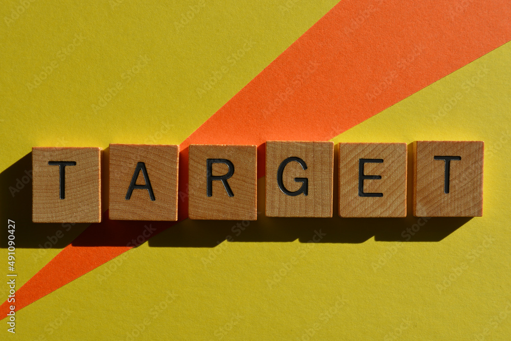 Fotografie Target, word as banner headline