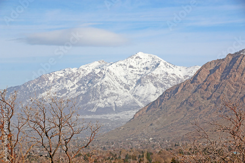 Wasatch mountains in Utah in winter	