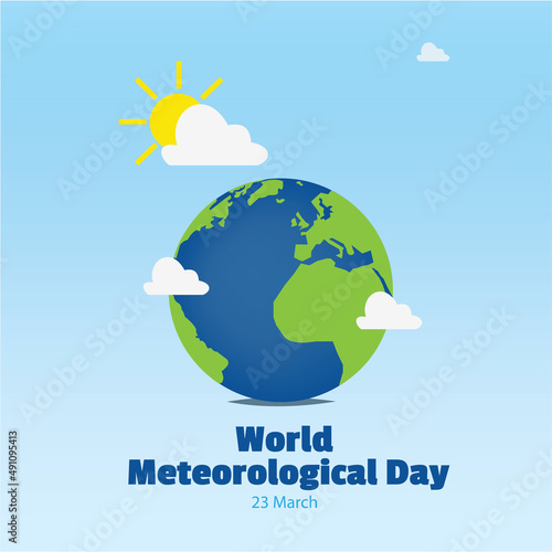 Vector World Meteorological Day Simple and elegant illustration
