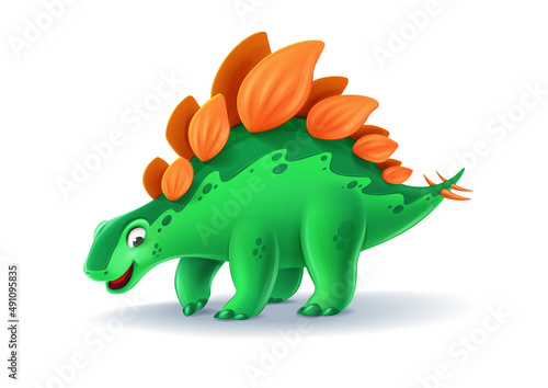 cartoon stegosaurus illustration