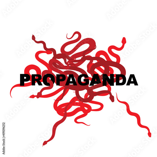 Poisoned Propaganda with Snake Icon