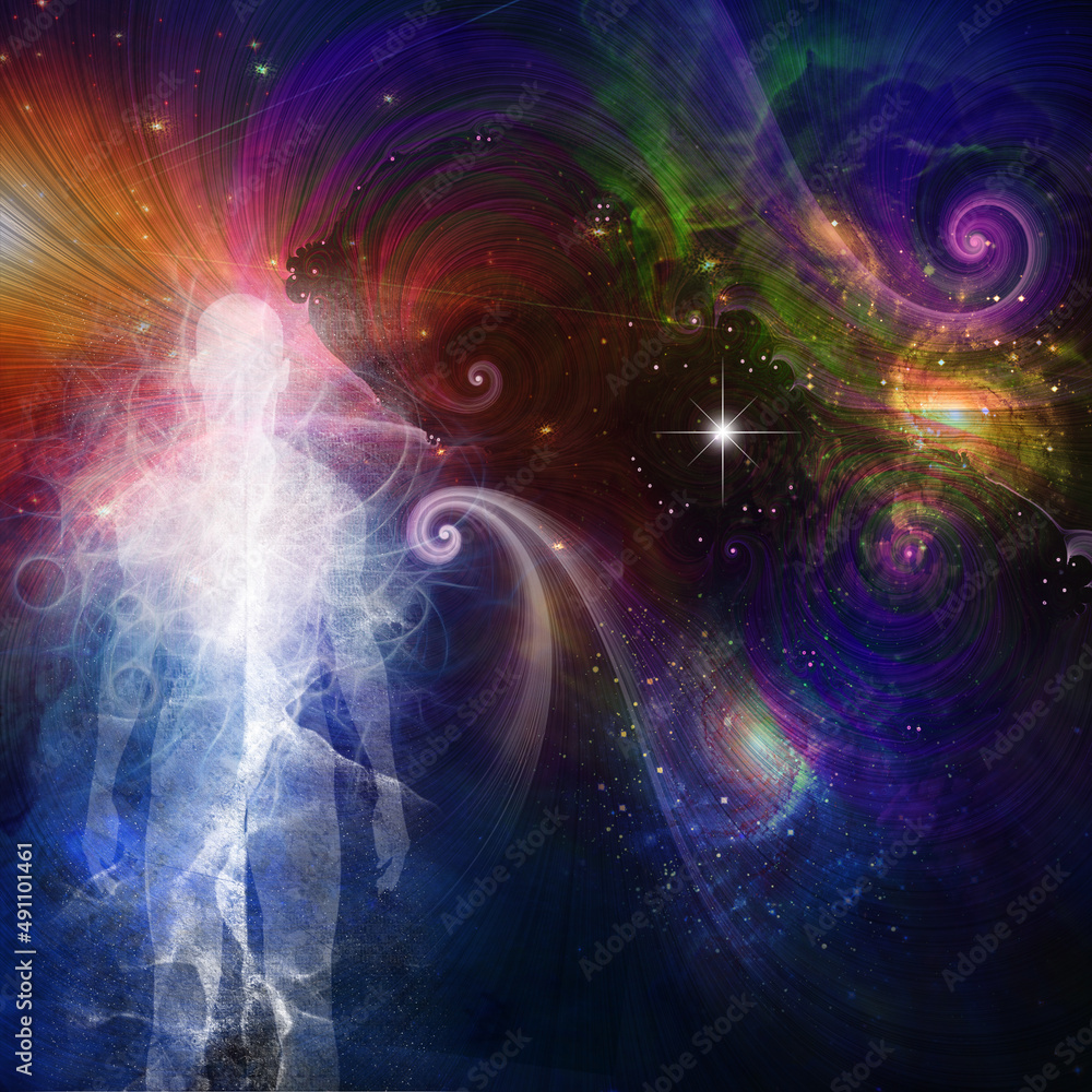 Smokelike Human Figure in Space Smokelike Human Figure in Space